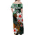 Hawaii King Off Shoulder Long Dress Green Style LT6 - Polynesian Pride