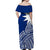 Nauru Off Shoulder Long Dress Flag In Heart No.1 LT6 - Polynesian Pride