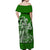 Hawaii Hula Girl Off Shoulder Long Dress Polynesian Green Style LT6 - Polynesian Pride