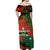 Vanuatu Penama Off Shoulder Long Dress Hibiscus Mix Polynesian LT6 - Polynesian Pride