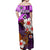 Hawaii King Off Shoulder Long Dress Purple Style LT6 - Polynesian Pride