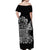 Hawaii Pineapple Off Shoulder Long Dress Polynesian Black Style LT6 - Polynesian Pride