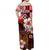 Hawaii Hula Girl Off Shoulder Long Dress Red Style LT6 - Polynesian Pride