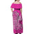 Hawaii Pineapple Off Shoulder Long Dress Polynesian Pink Style LT6 - Polynesian Pride