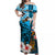 Hawaii King Off Shoulder Long Dress Blue Style LT6 Long Dress Blue - Polynesian Pride