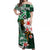 Hawaii Ukulele Off Shoulder Long Dress Green Style LT6 Long Dress Green - Polynesian Pride