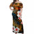 Hawaii Pineapple Off Shoulder Long Dress Hawaii Style No.1 LT6 Long Dress Art - Polynesian Pride