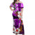 Hawaii Tiki Off Shoulder Long Dress Purple Style LT6 Long Dress Purple - Polynesian Pride