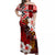 Hawaii Pineapple Girl Off Shoulder Long Dress Red Style LT6 Long Dress Red - Polynesian Pride