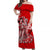 Hawaii Hula Girl Off Shoulder Long Dress Polynesian Red Style LT6 Long Dress Red - Polynesian Pride