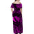 Hawaii State Fish: Humuhumu Nukunuku Apuaa Polynesian Off Shoulder Long Dress Unique Style - Pink LT8 - Polynesian Pride