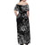 Hawaii Shaka Polynesian Off Shoulder Long Dress Unique Style - Black LT8 - Polynesian Pride