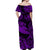 Hawaii Hammer Shark Polynesian Off Shoulder Long Dress Unique Style - Purple LT8 - Polynesian Pride