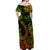 Hawaii Fish Hook Polynesian Off Shoulder Long Dress Unique Style - Reggae LT8 - Polynesian Pride