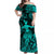 Hawaii Hula Girl Polynesian Off Shoulder Long Dress Unique Style - Turquoise LT8 Women Turquoise - Polynesian Pride