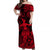 Hawaii Hula Girl Polynesian Off Shoulder Long Dress Unique Style - Red LT8 Women Red - Polynesian Pride