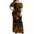 Hawaii Surfing Polynesian Off Shoulder Long Dress Unique Style - Gold LT8 Women Gold - Polynesian Pride