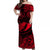 Hawaii State Fish: Humuhumu Nukunuku Apuaa Polynesian Off Shoulder Long Dress Unique Style - Red LT8 Women Red - Polynesian Pride