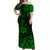 Hawaii Shaka Polynesian Off Shoulder Long Dress Unique Style - Green LT8 Women Green - Polynesian Pride