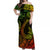 Hawaii Fish Hook Polynesian Off Shoulder Long Dress Unique Style - Reggae LT8 Women Reggae - Polynesian Pride