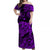 Hawaii Turtle Polynesian Off Shoulder Long Dress Plumeria Flower Unique Style - Purple LT8 Women Purple - Polynesian Pride