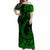 Hawaii Fish Hook Polynesian Off Shoulder Long Dress Unique Style - Green LT8 Women Green - Polynesian Pride