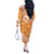 Polynesian Long Sleeves Long Dress Tapa Plumeria Style - Orange LT7 - Polynesian Pride