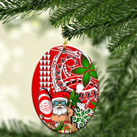 Hawaii Mele Kalikimaka Santa Claus Beach Ornament LT6 Christmas Tree - Polynesian Pride