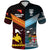 Custom Papua New Guinea Fiji Polo Shirt Polynesian and Tapa Together Blue, Custom Text and Number LT8 - Polynesian Pride