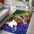 Papua New Guinea Custom Personalised Area Rug - Rainbow Polynesian Pattern Rainbow - Polynesian Pride