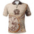 Papua New Guinea Polo Shirt Hibiscus Flowers Vintage Style Unisex Nude - Polynesian Pride