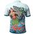 Pohnpei Polo Shirt Polynesian Girls With Shark - Polynesian Pride