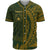 Pohnpei Baseball Shirt - Green Wings Style Unisex Gold - Polynesian Pride