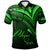 Pohnpei State Polo Shirt Green Color Cross Style Unisex Black - Polynesian Pride