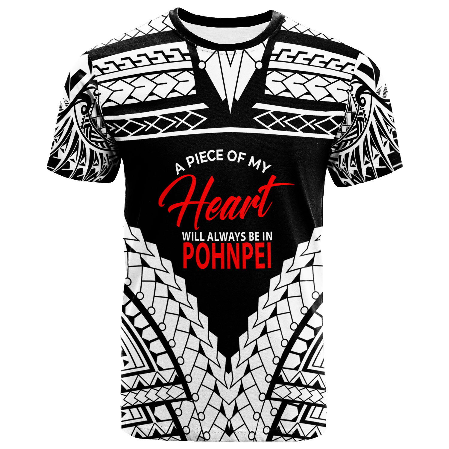 Pohnpei T Shirt A Piece Of My Heart Unisex White - Polynesian Pride