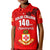 Kolisi Tonga College Atele Polo Shirt KID 140 Years Anniversary Tongan Ngatu LT13 Red - Polynesian Pride