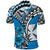 Custom Wallis et Futuna Polo Shirt Polynesian Pattern and Hibiscus Flowers Version Blue LT13 - Polynesian Pride