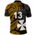 (Custom Text and Number) Wallis and Futuna Polo Shirt Enjoy Polynesian Flowers Version Gold LT13 - Polynesian Pride