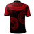 American Samoa Polo Shirt Unique Serrated Texture Red - Polynesian Pride