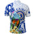 Custom Northern Mariana Islands Polo Shirt Mariana Fruit Dove Mix Frangipani Flowers White LT13 - Polynesian Pride