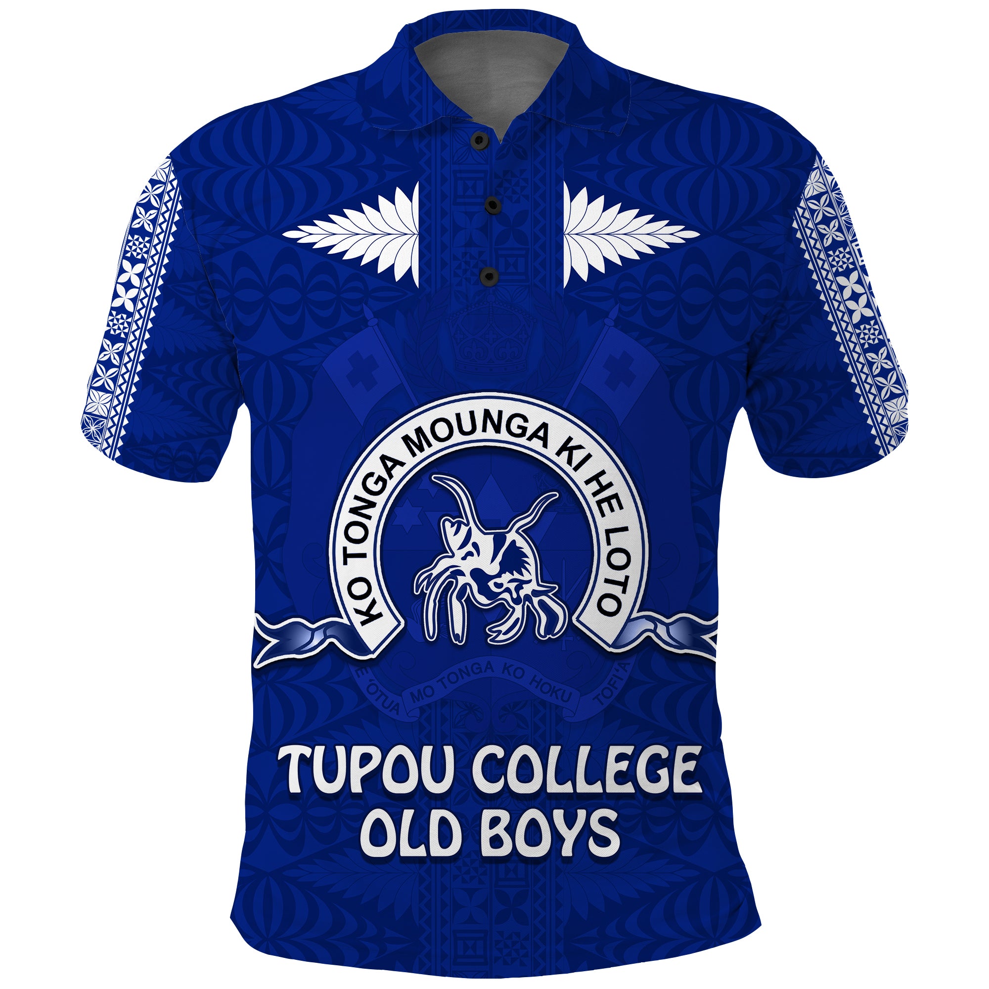 Tupou College Polo Shirt Always Proud of Old Boys Toloa LT13 Unisex Blue - Polynesian Pride