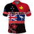 Papua New Guinea Australia Polo Shirt Aboriginal PNG and AUS LT13 Unisex Black - Polynesian Pride