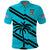 (Custom Text and Number) Fiji Rugby Tapa Pattern Fijian 7s Cyan Polo Shirt LT14 Cyan - Polynesian Pride