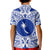 (Custom Personalised) Chuuk Flag Polo Shirt KID Micronesia Style Blue LT13 - Polynesian Pride