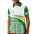 (Custom Text and Number) Tailevu Rugby Polo Shirt KID Fiji Rugby Tapa Pattern White LT13 - Polynesian Pride