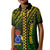 Cook Islands Polo Shirt KID Polynesian Pattern Stars LT13 Unisex Black - Polynesian Pride