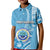 (Custom Personalised) Micronesia Polo Shirt KID Vibe Style LT6 Unisex Blue - Polynesian Pride