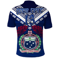 Custom Personalise Text and Number Samoa 685 Polo Shirt Uso Aso Uma Toa Samoa Rugby History Made LT13 - Polynesian Pride