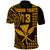 (Custom Text and Number) Hawaii Day Kakau Polo Shirt Proud To Be Hawaiian Gold King Kamehameha and Kanaka Maoli LT13 - Polynesian Pride