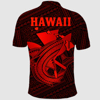 Custom Hawaii Polo Shirt Kakau Kanaka Maoli Combine Polynesian Shark Ver.06 LT14 - Polynesian Pride